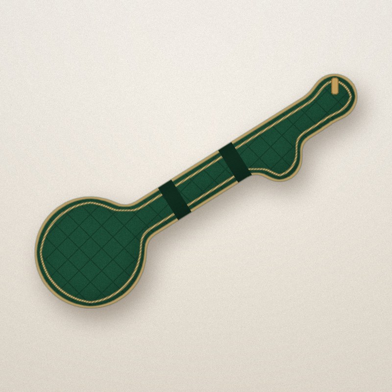 Cotton Veena Cover – Bottle Green
